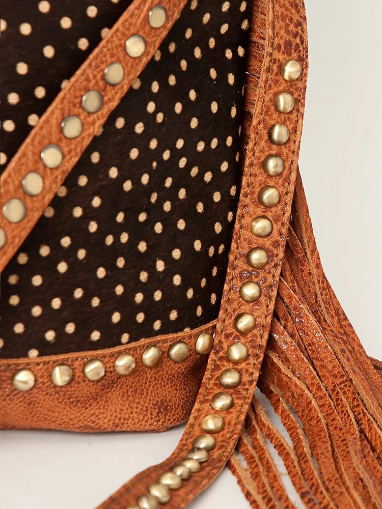 American Darling Bucket Hair On Genuine Leather Women Bag Western Handbag Purse