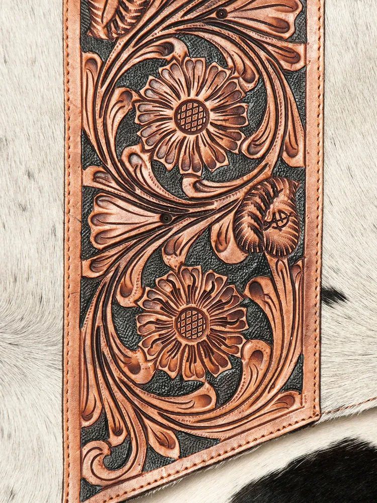American Darling Cross Body I Hand Tooled Hair On Genuine Leather Women Bag Western Handbag Purse