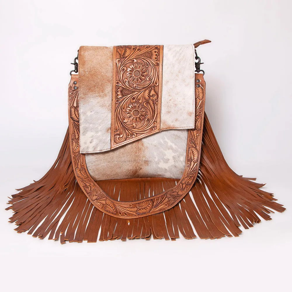 American Darling Cross Body I Hand Tooled Hair On Genuine Leather Women Bag Western Handbag Purse