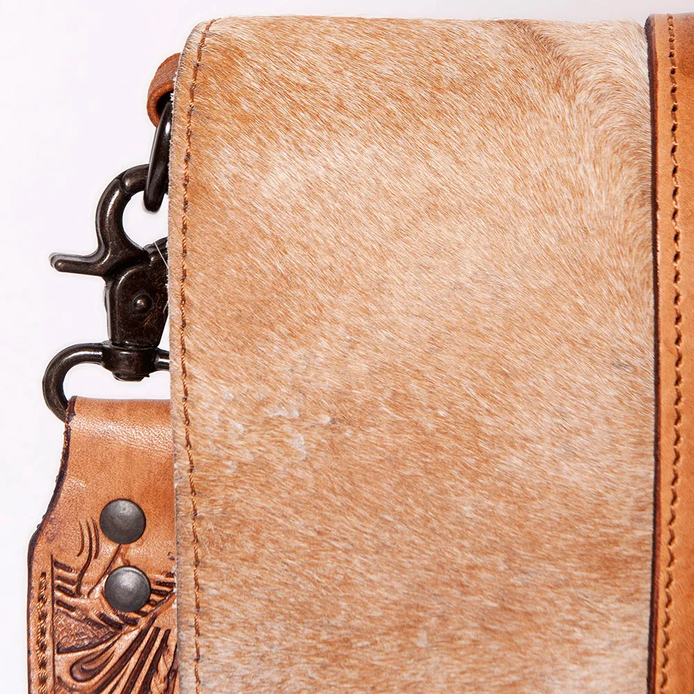 American Darling Cross Body I Hand Tooled Hair On Genuine Leather Women Bag Western Handbag Purse