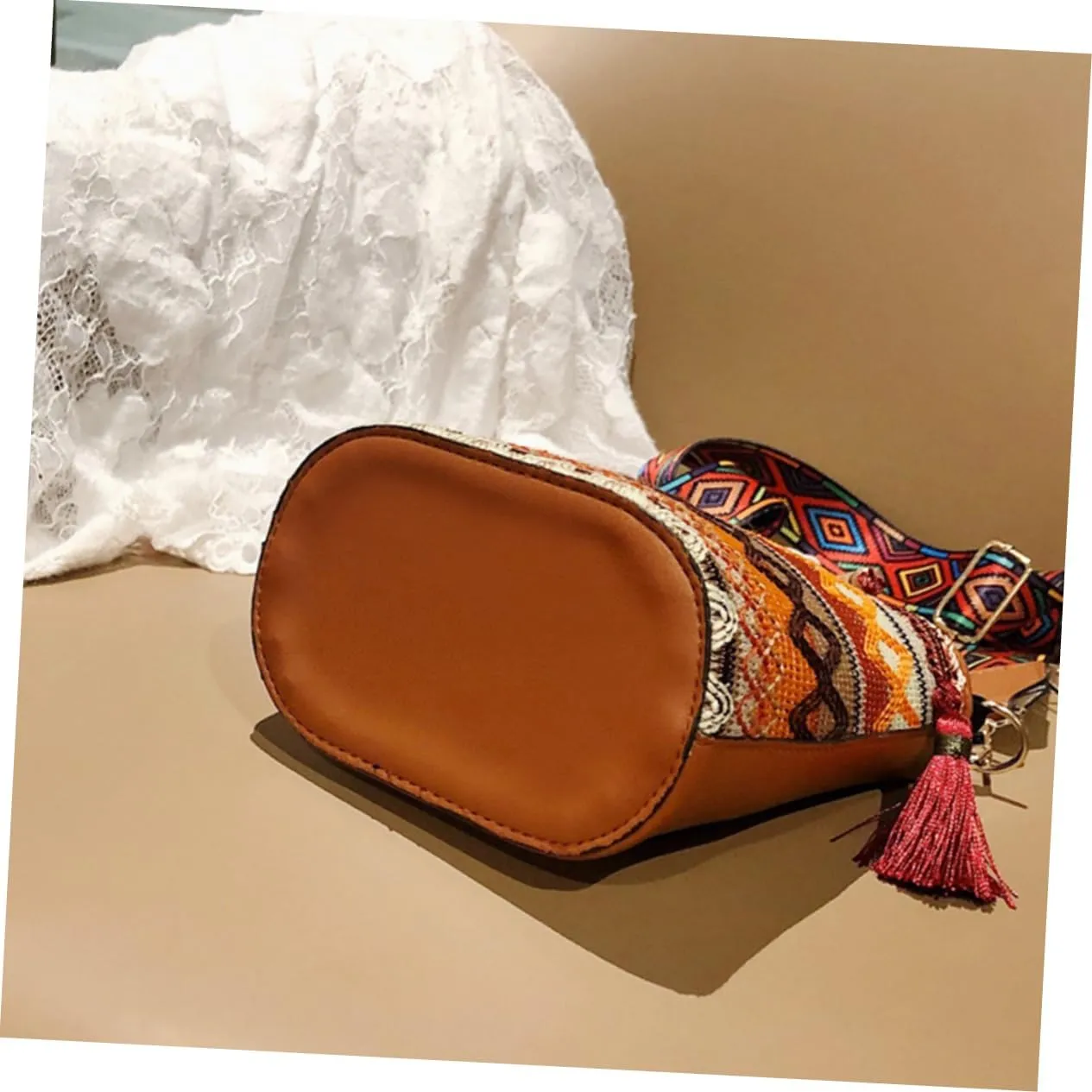 Amosfun Messenger bag women's crossbody bags women's zip bags zip bag boho shoulder bag women's shoulder bags woven shoulder bag woman shoulder bag one shoulder bag bucket miss