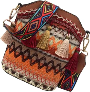 Amosfun Messenger bag women's crossbody bags women's zip bags zip bag boho shoulder bag women's shoulder bags woven shoulder bag woman shoulder bag one shoulder bag bucket miss