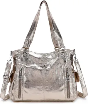 Angel Kiss Handbags for Womens Top-Handle Hobo Purse Roomy Casual Shoulder Bags PU Tote Satchel Purse for Women