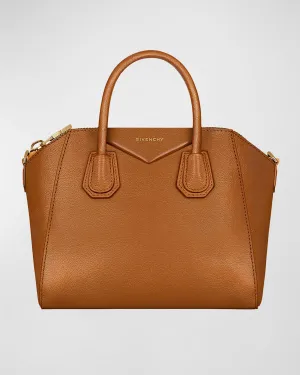 Antigona Small Top-Handle Bag in Shiny Tumbled Leather
