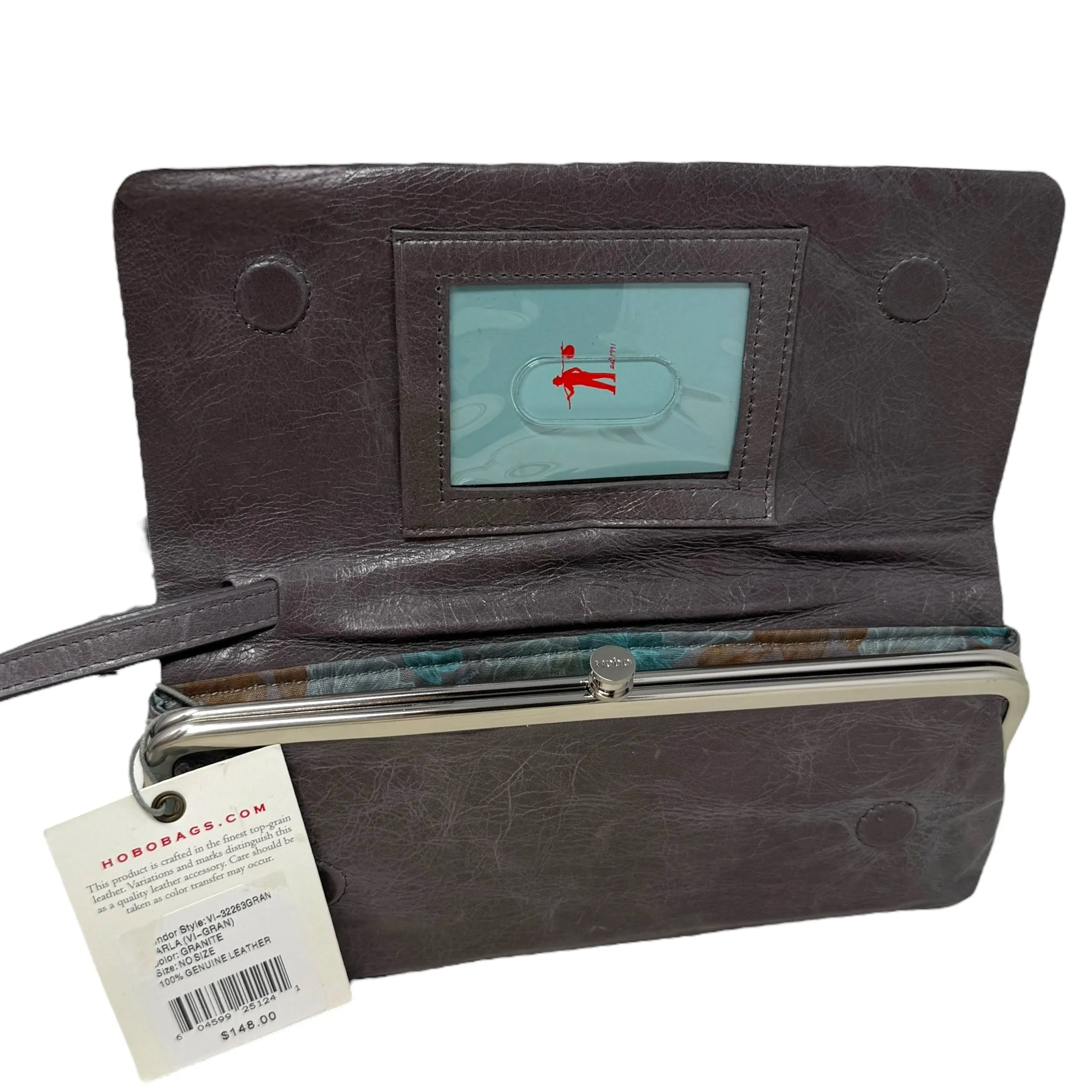 Arla Leather Wristlet By Hobo Intl In Granite, Size: Large