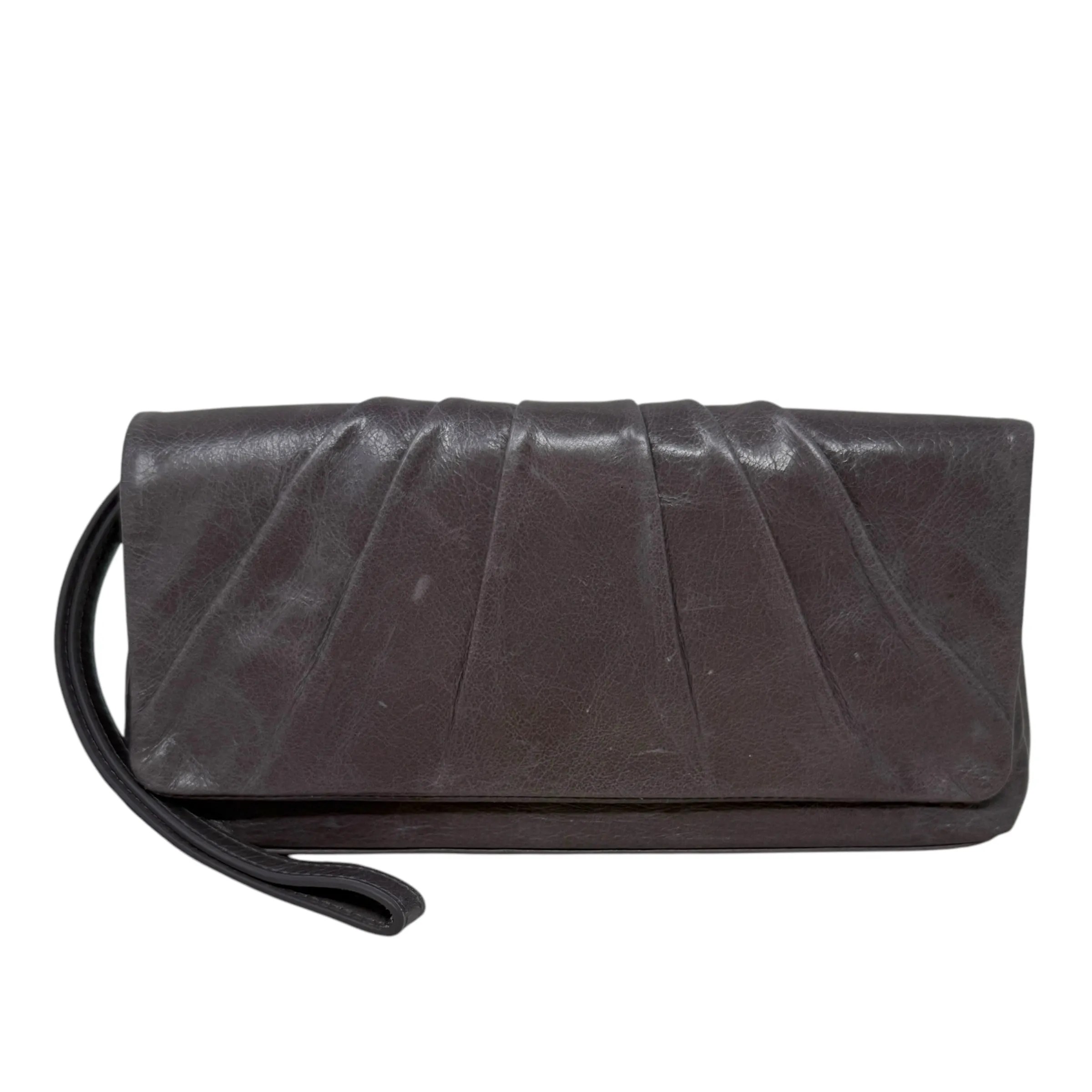 Arla Leather Wristlet By Hobo Intl In Granite, Size: Large