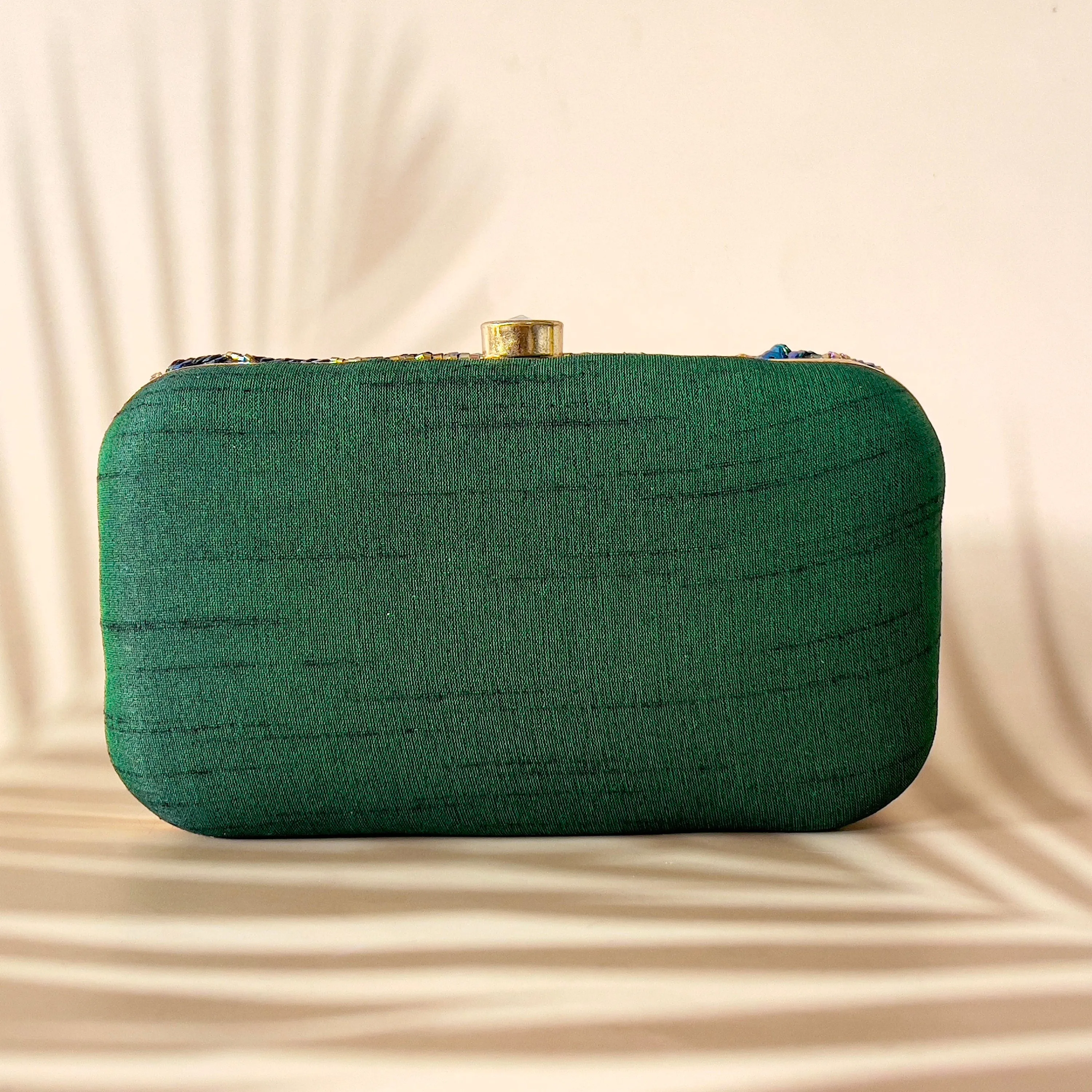 Art Silk Peacock Clutch, Evening party Purse , Royal Formal Events Bag, Sequins Work Special Occasion Gift for Women, Ethnic wear Accessorie