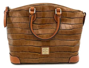 Authentic Dooney & Bourke Brown Leather Luxury Dome Satchel Bag - COA Included