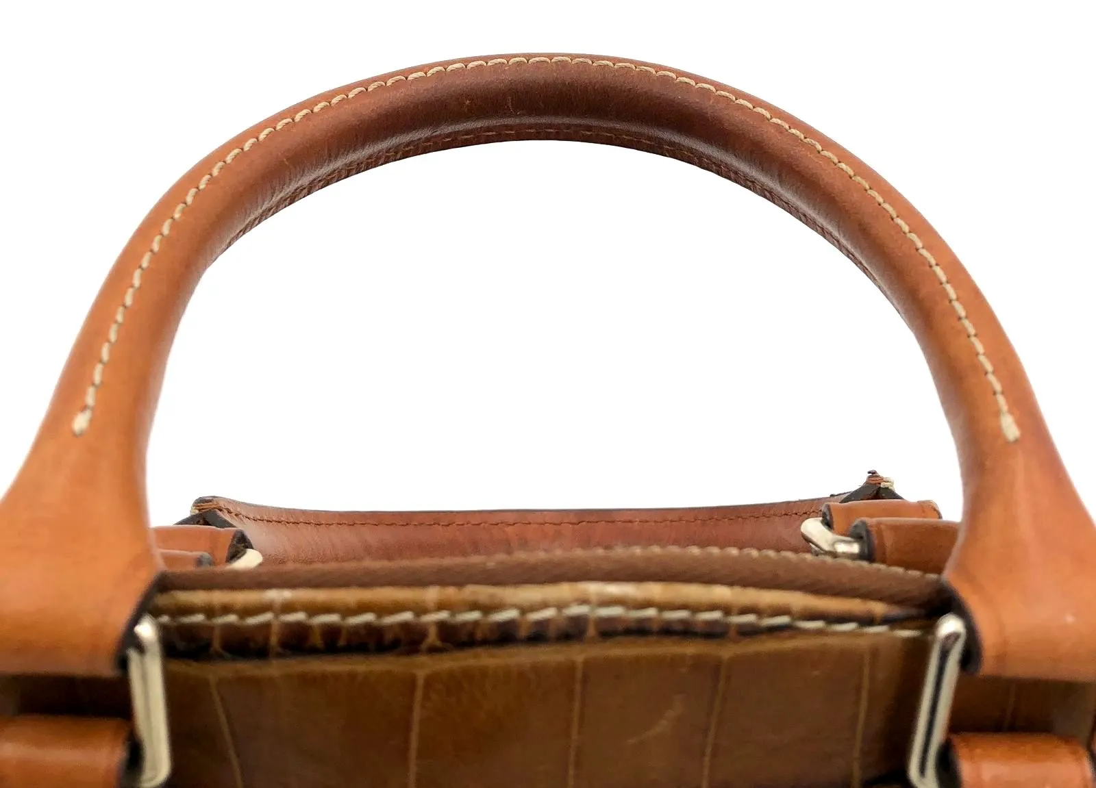 Authentic Dooney & Bourke Brown Leather Luxury Dome Satchel Bag - COA Included