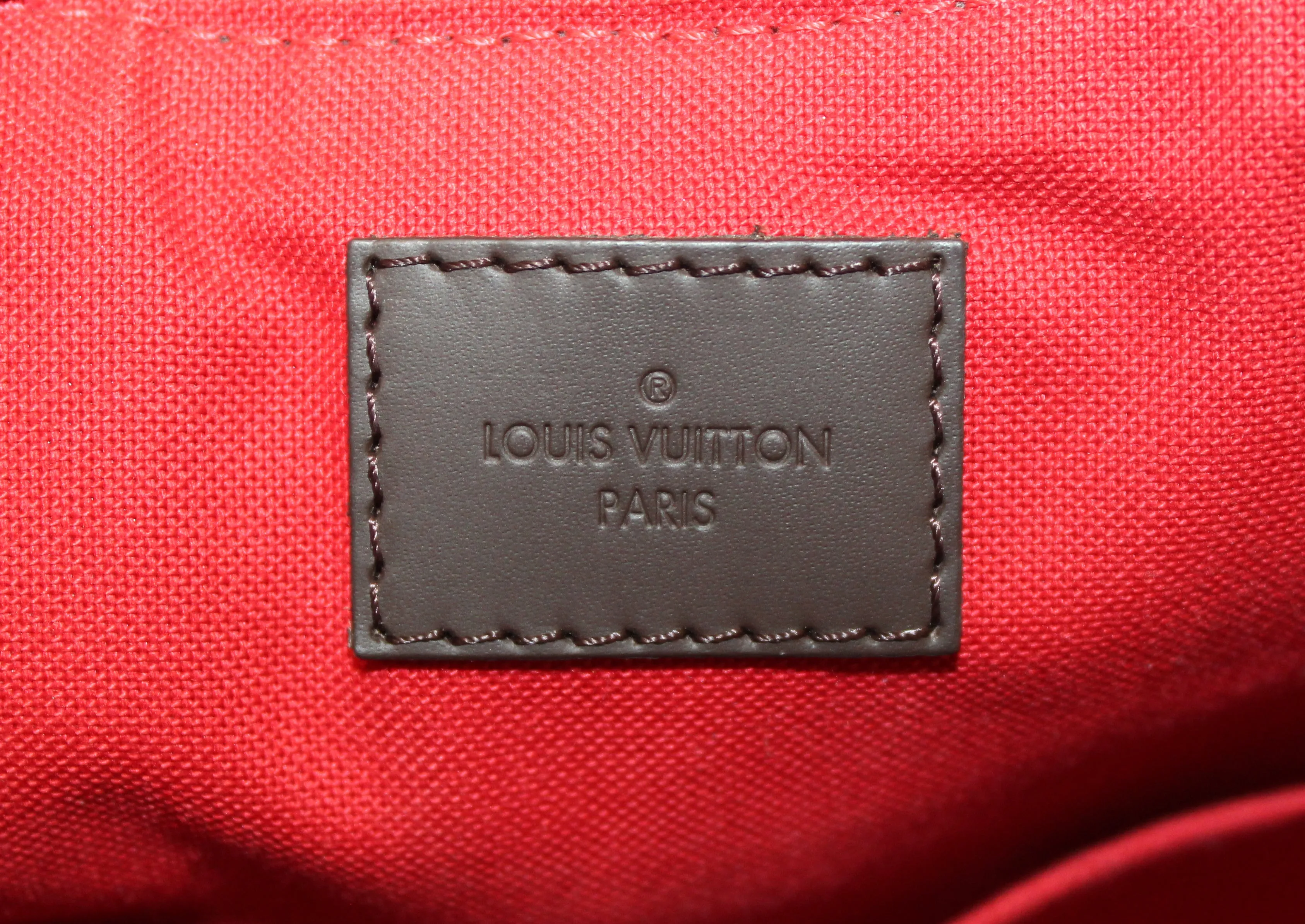 Authentic Louis Vuitton Damier Ebene Canvas Siena MM Handbag