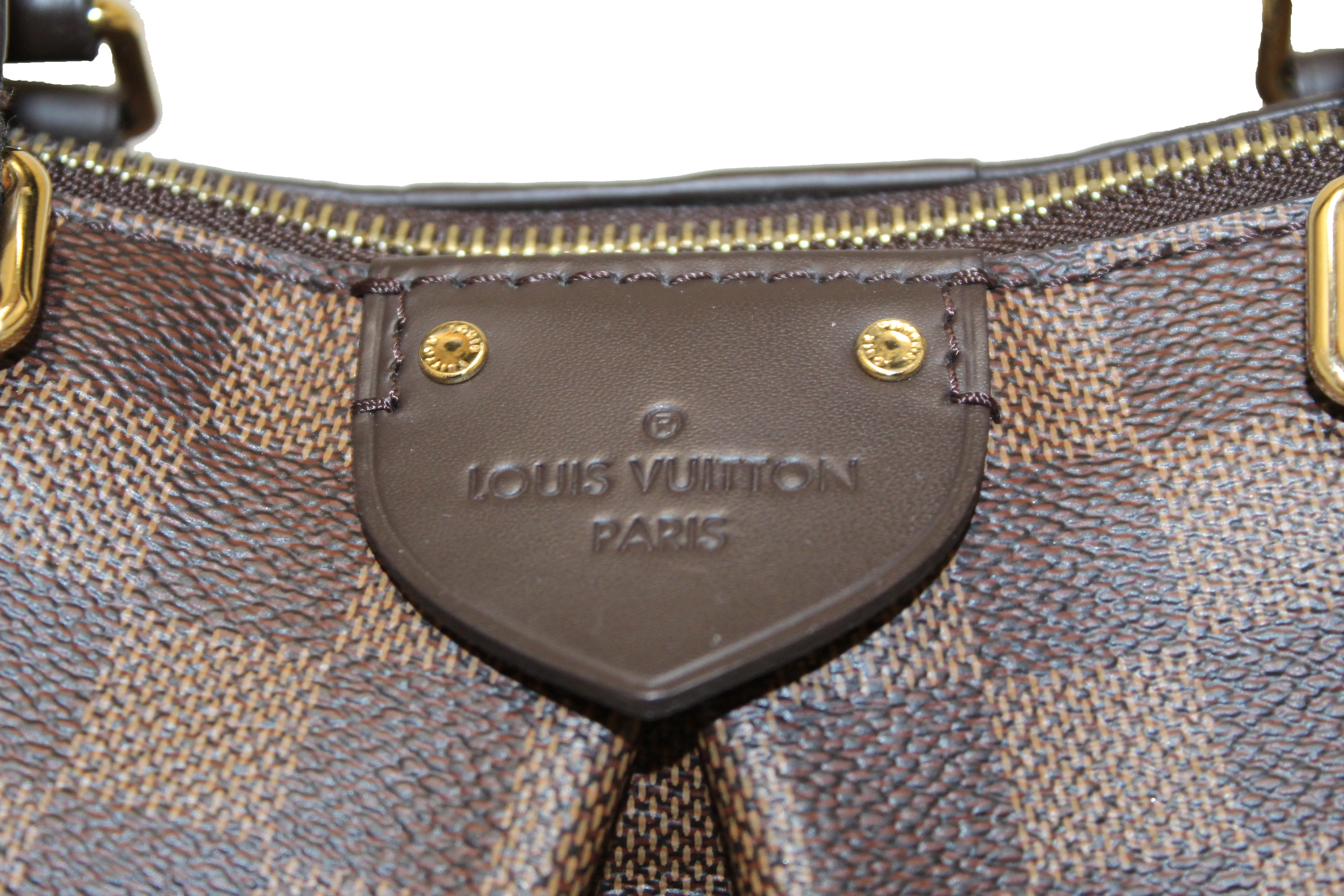 Authentic Louis Vuitton Damier Ebene Canvas Siena MM Handbag