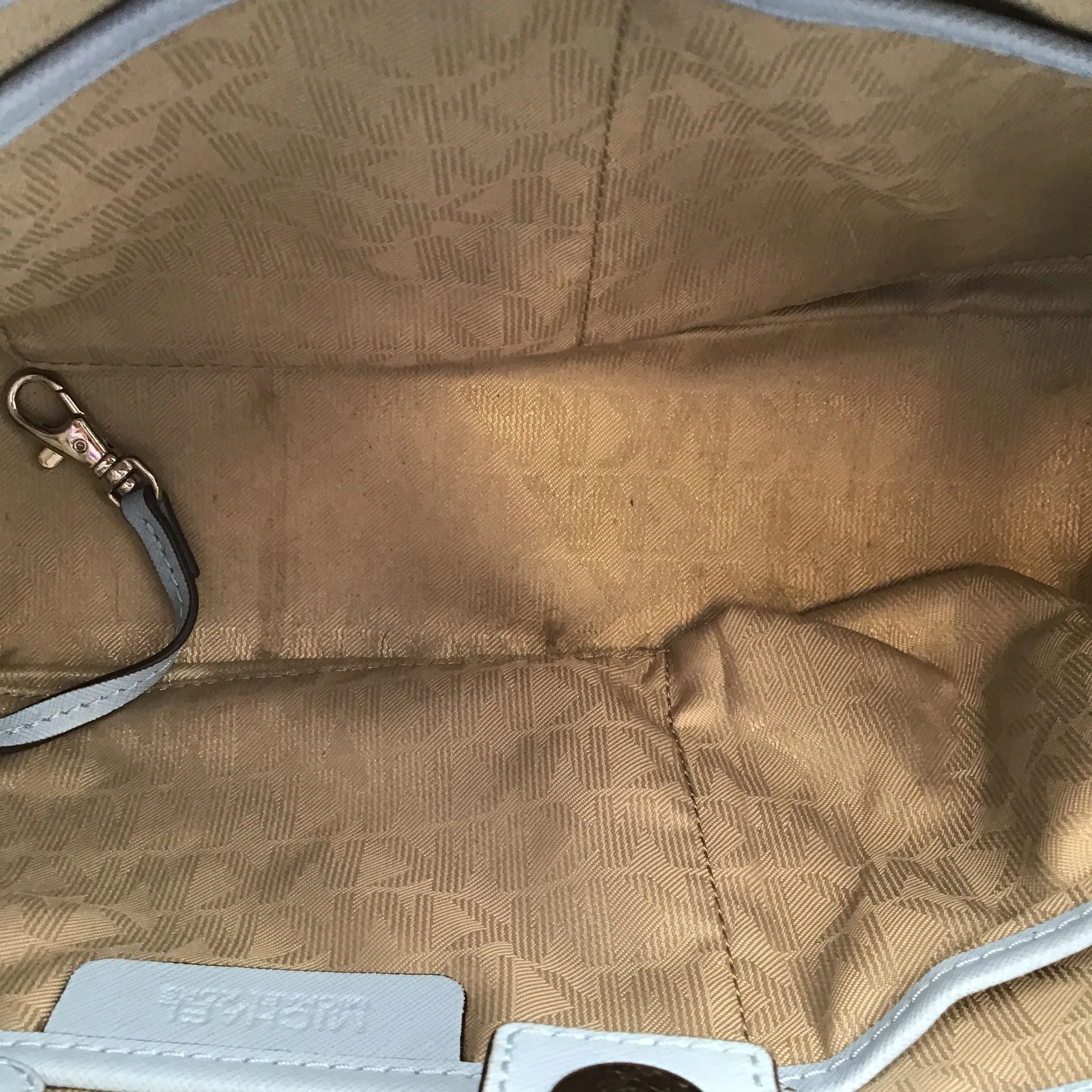 Authentic Michael Kors Women's Powder Blue Luxury Satchel Bag - COA Included