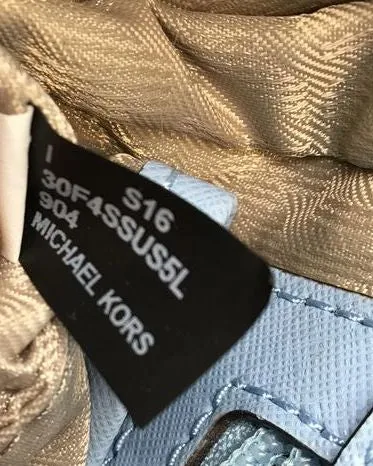 Authentic Michael Kors Women's Powder Blue Luxury Satchel Bag - COA Included