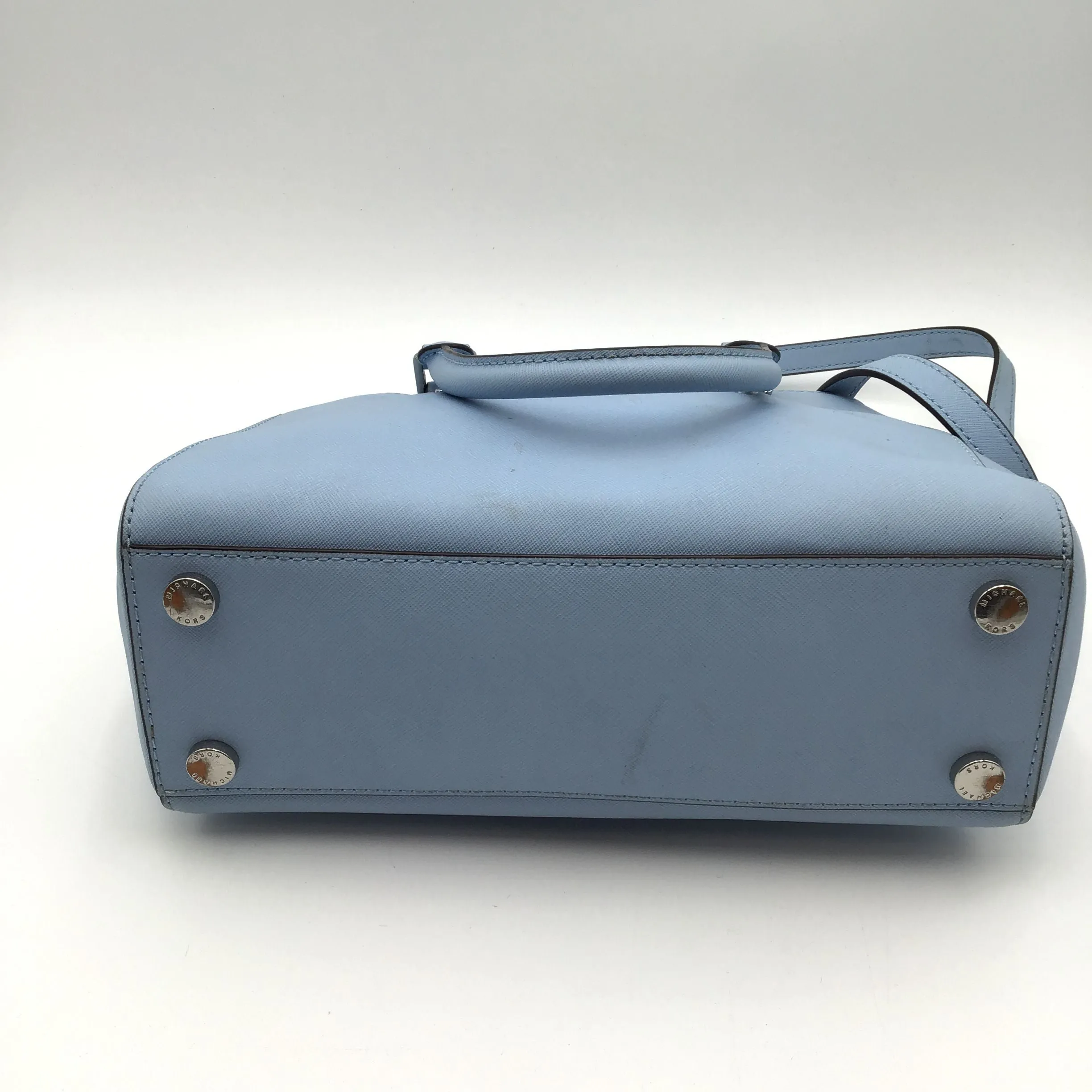 Authentic Michael Kors Women's Powder Blue Luxury Satchel Bag - COA Included
