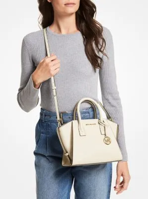 Avril Small Leather Top-Zip Satchel