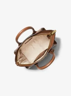 Avril Small Leather Top-Zip Satchel