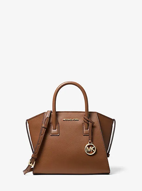 Avril Small Leather Top-Zip Satchel