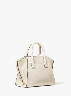 Avril Small Leather Top-Zip Satchel