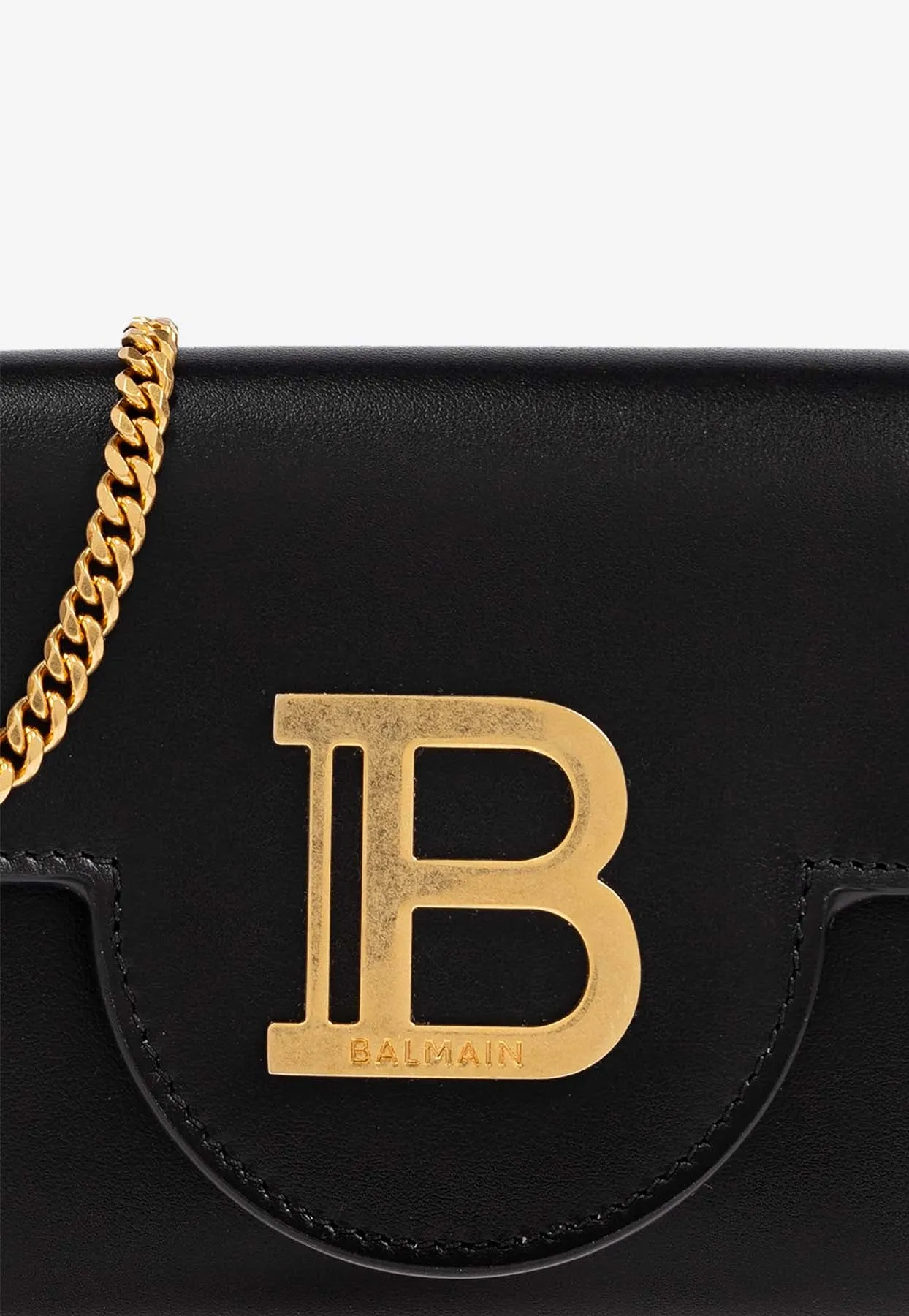 B-Buzz Leather Chain Clutch