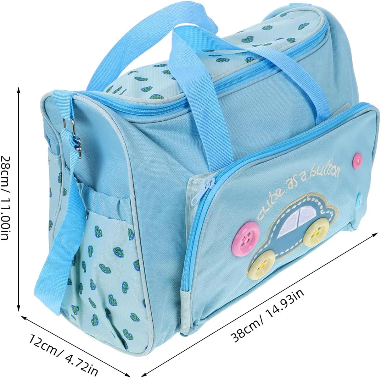 Baby Diaper Nappy Changing Bag Mens Diaper Bag Men Diaper Bag Mummy Bag Purse Diaper Bag Diaper Bag for Men Diaper Bag Purse Diaper Bag Large Capacity Four Piece Set Cartoon, Blue