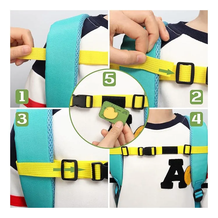 Backpack Chest Strap Adjustable Sternum Buckle Strap With Badge Applique 2PCS