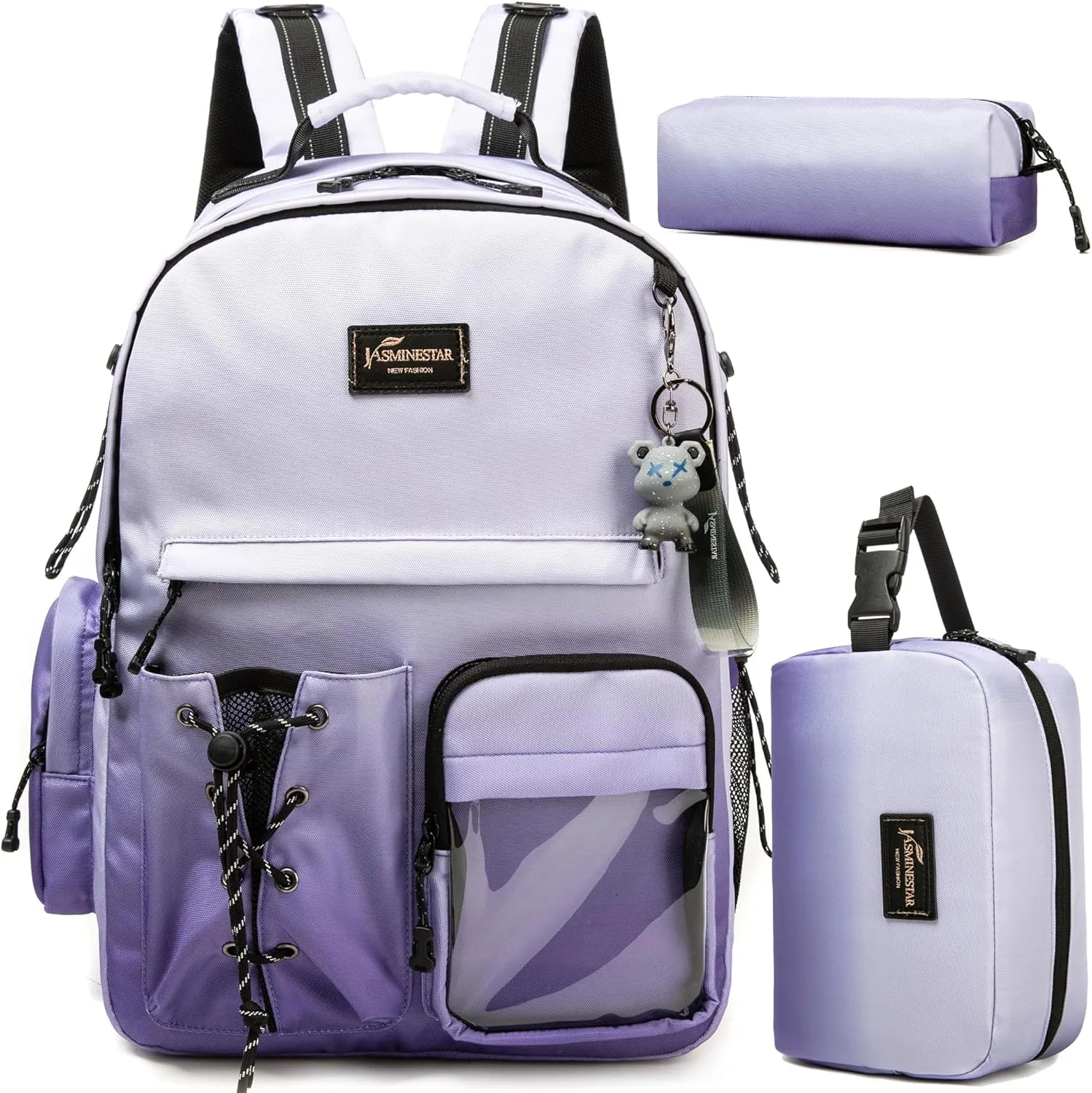 Backpack for School Kids Backpack with Lunch Box Travel Backpacks for Teens High School Casual Backpacks for Girls Boys Middle Schoolbag Bookbag