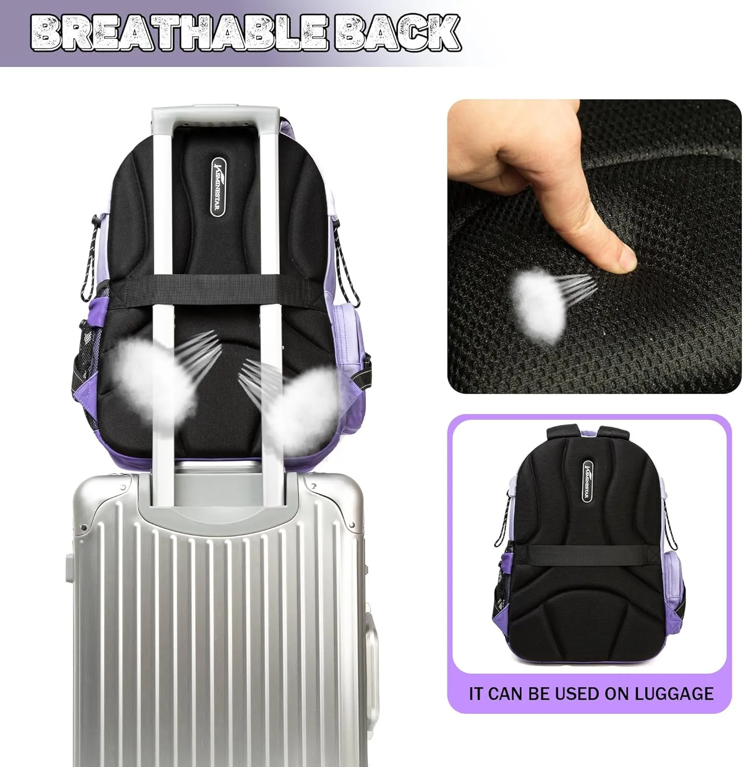 Backpack for School Kids Backpack with Lunch Box Travel Backpacks for Teens High School Casual Backpacks for Girls Boys Middle Schoolbag Bookbag