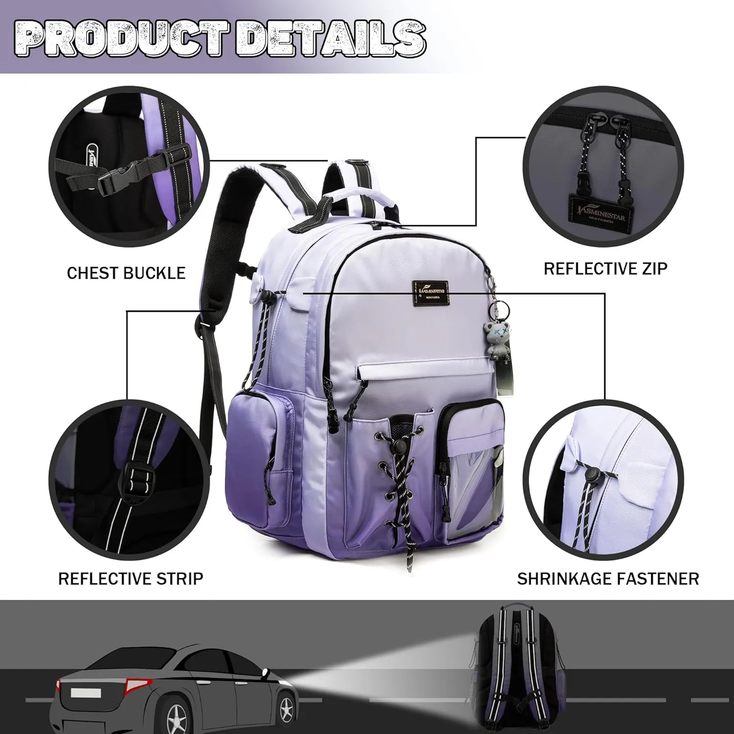 Backpack for School Kids Backpack with Lunch Box Travel Backpacks for Teens High School Casual Backpacks for Girls Boys Middle Schoolbag Bookbag