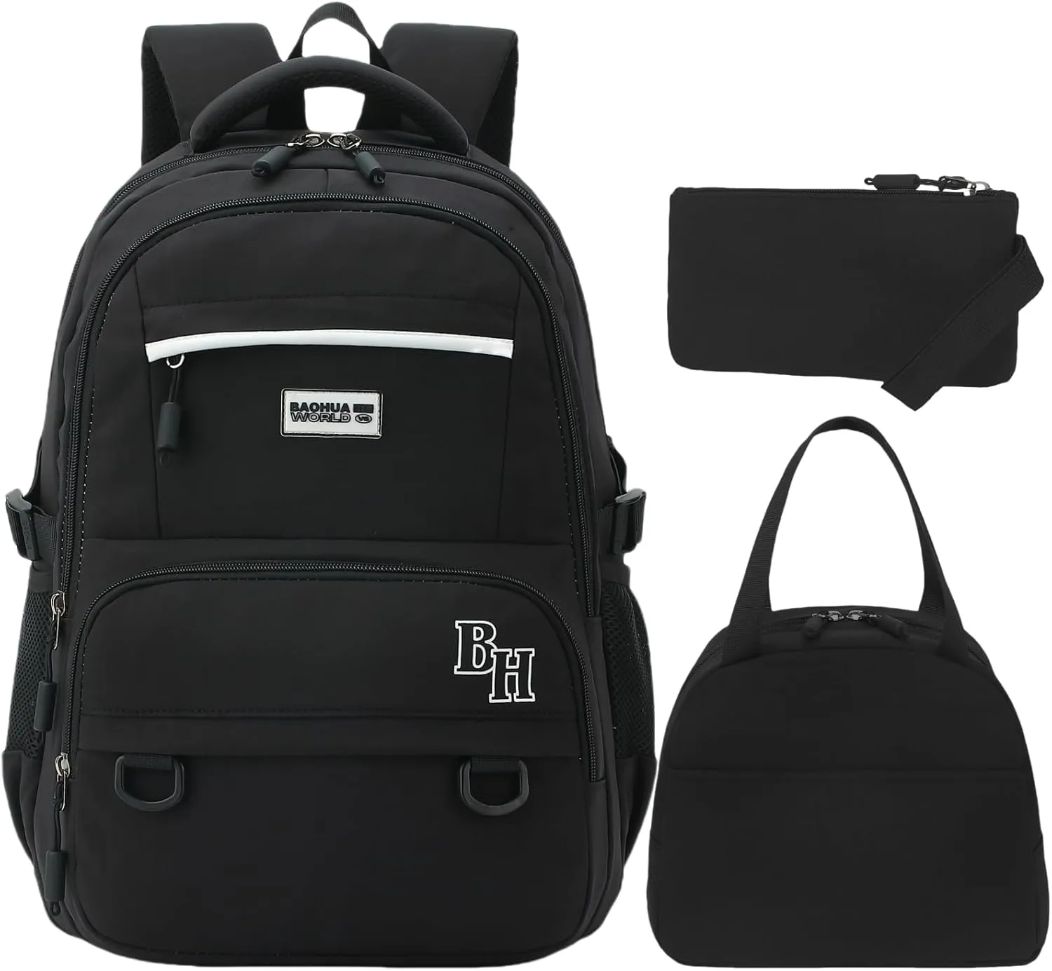 Backpack for Teen Girls Boys School Backpacks with Lunch Box Middle High School College Casual Daypack Laptop Bookbag Set