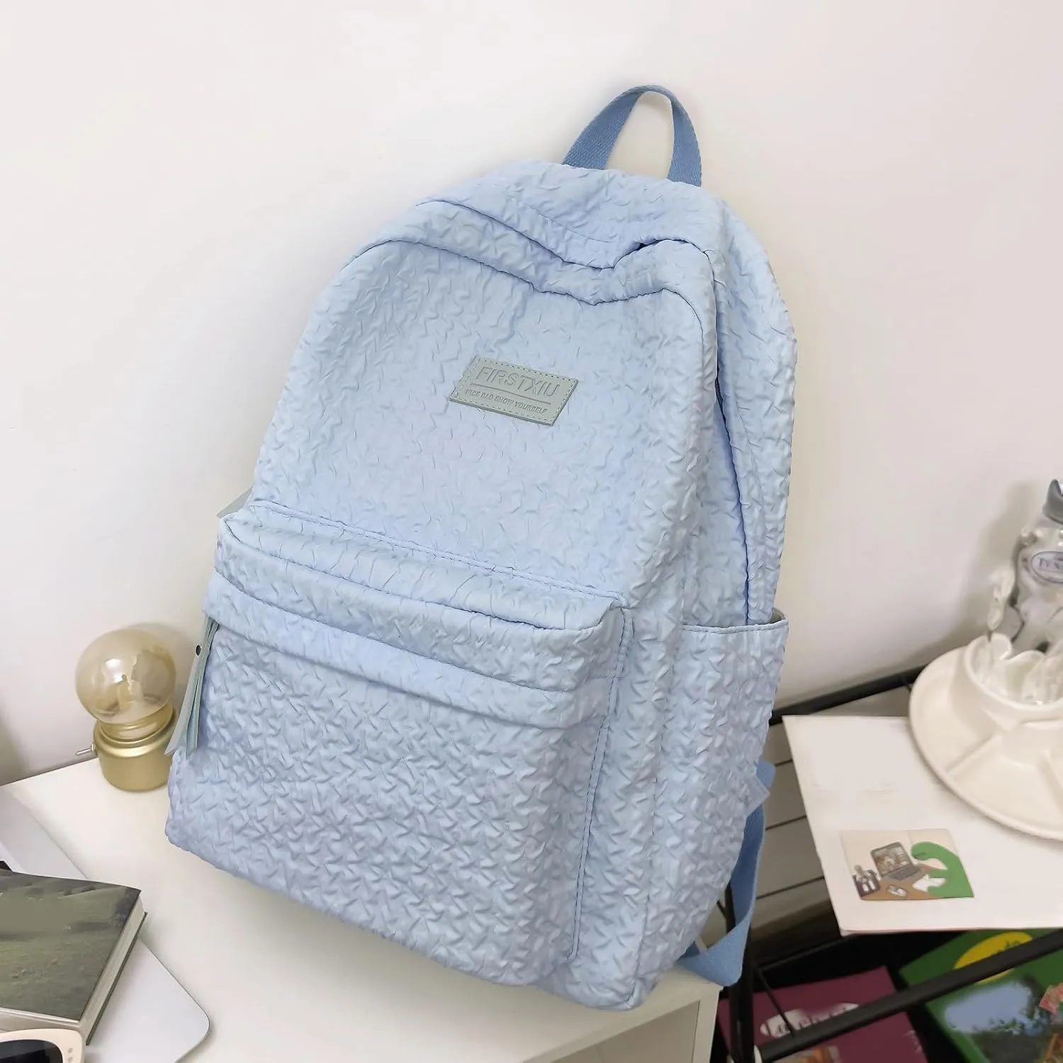 Backpack New Durable Load Reducing Large Capacity Student Shoulders Bag Camera Backpacks for Women (Blue, One Size)