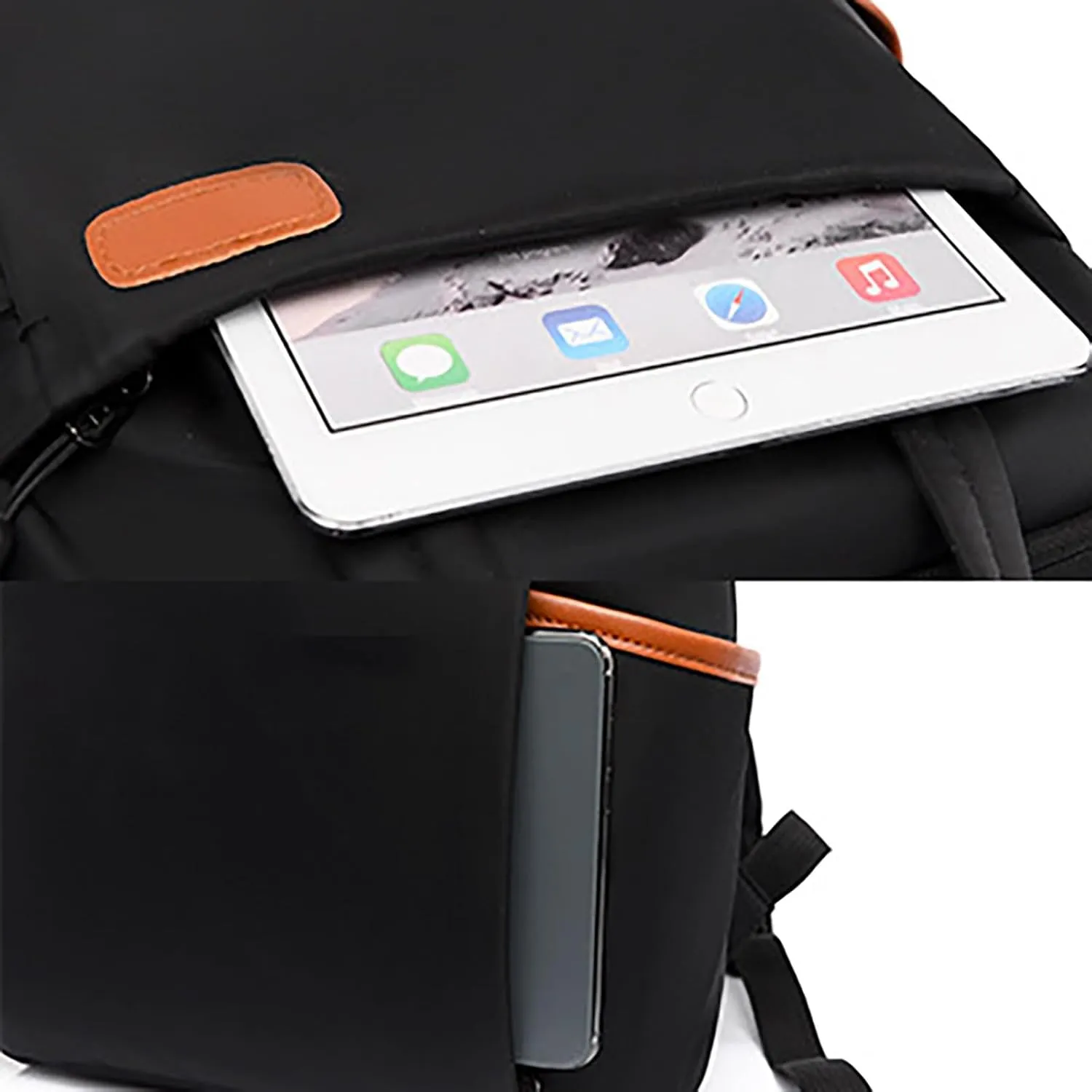 Backpack Purses for Women Convertible Shoulder Bags with Wristlet for Work College Antitheft Backpack for Women(Black)