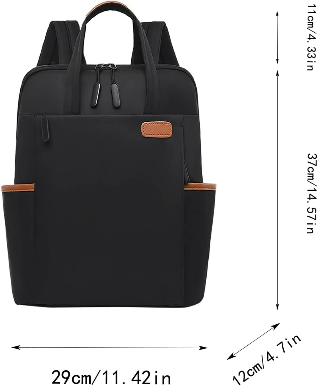 Backpack Purses for Women Convertible Shoulder Bags with Wristlet for Work College Antitheft Backpack for Women(Black)