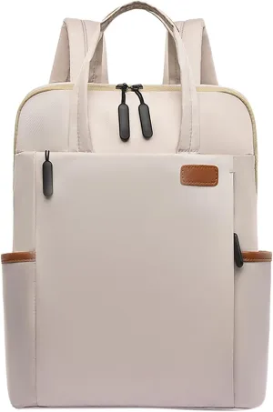 Backpack Purses for Women Convertible Shoulder Bags with Wristlet for Work College Antitheft Backpack for Women(White)