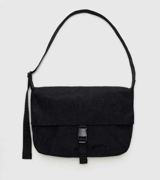 Baggu Black Nylon Messenger Bag