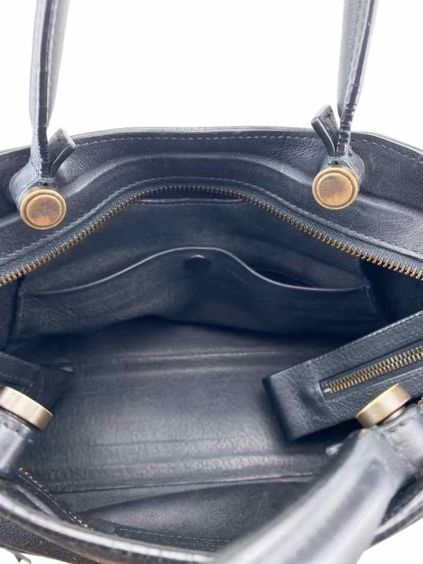 Balenciaga Women's Blackout Small City Handbag Black