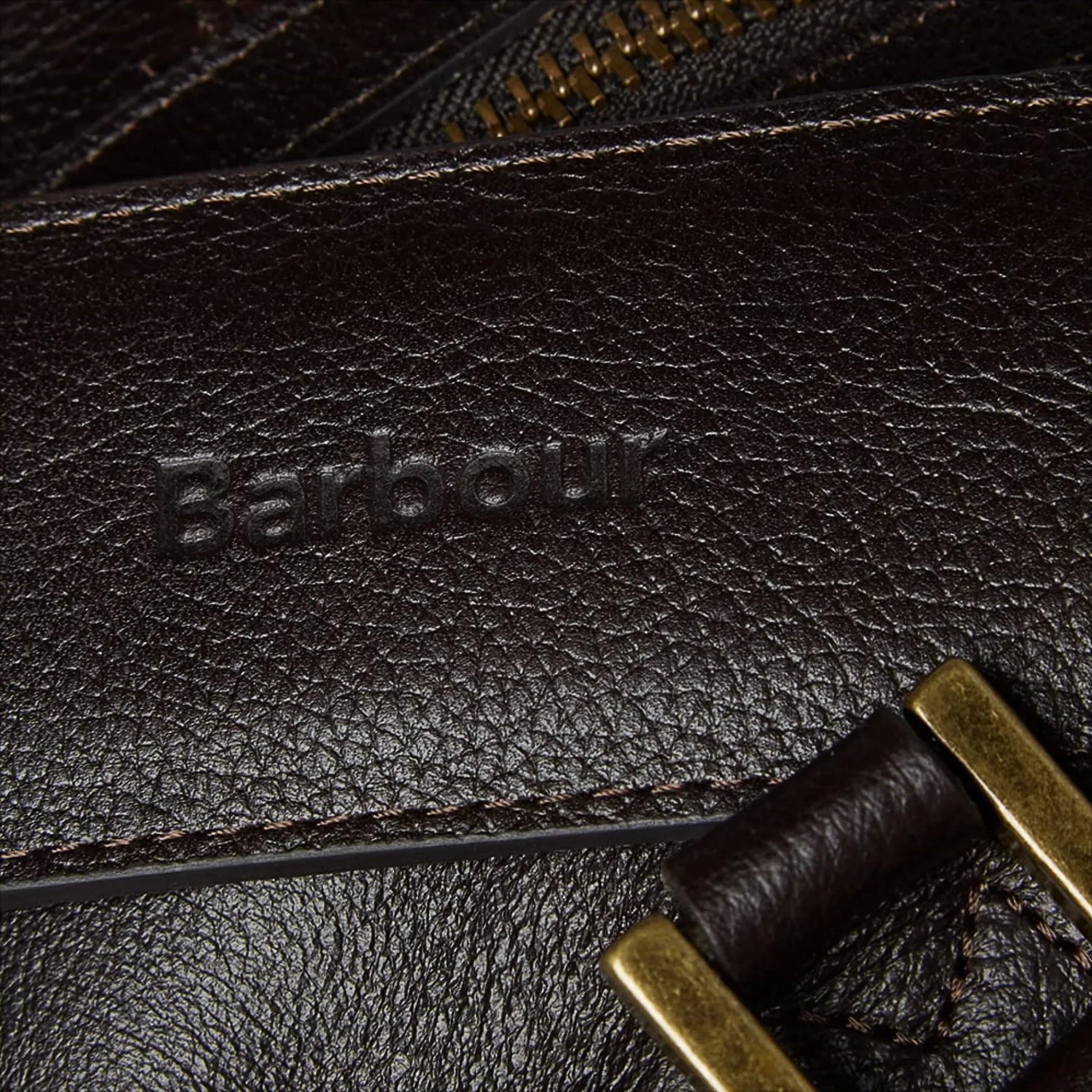 Barbour Travel Bag Explorer Weekend Bag Medium £249 - Dark Brown Leather - UBA0008BR91