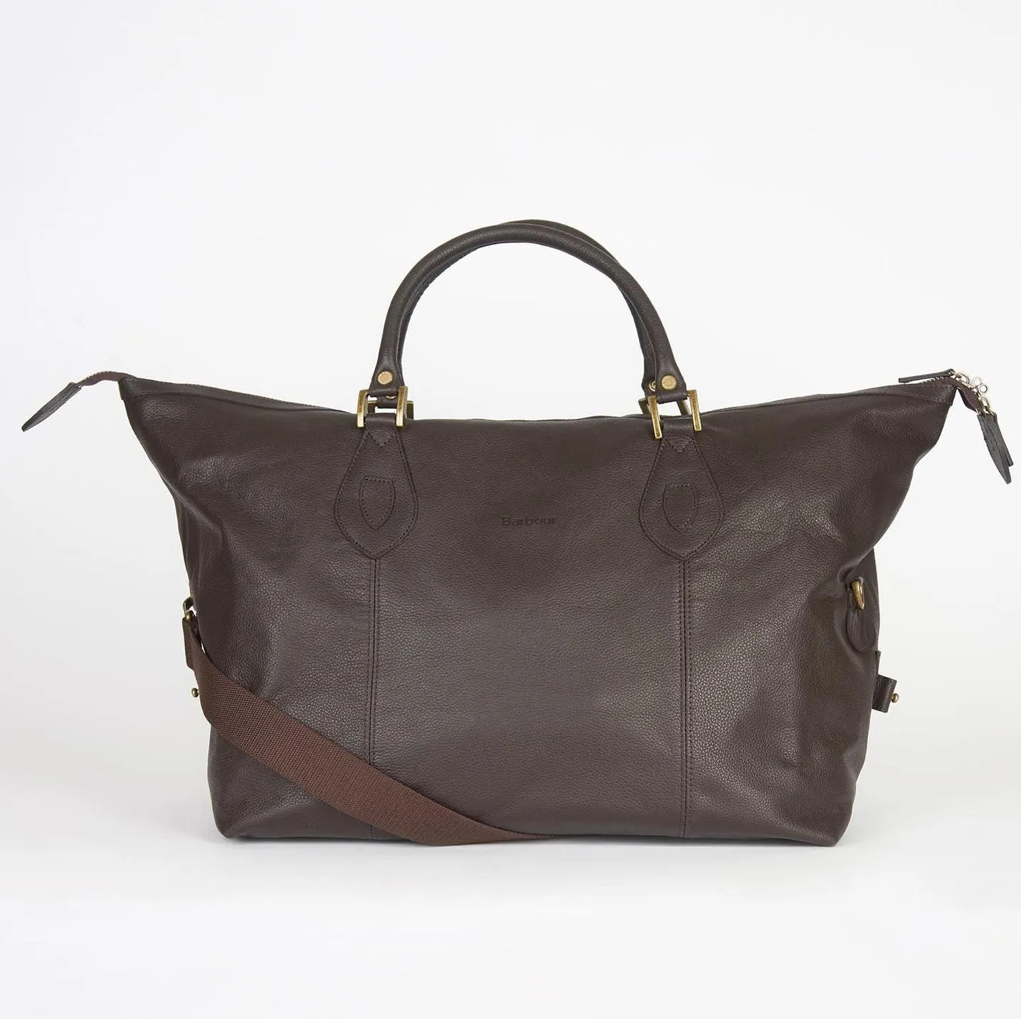 Barbour Travel Bag Explorer Weekend Bag Medium £249 - Dark Brown Leather - UBA0008BR91
