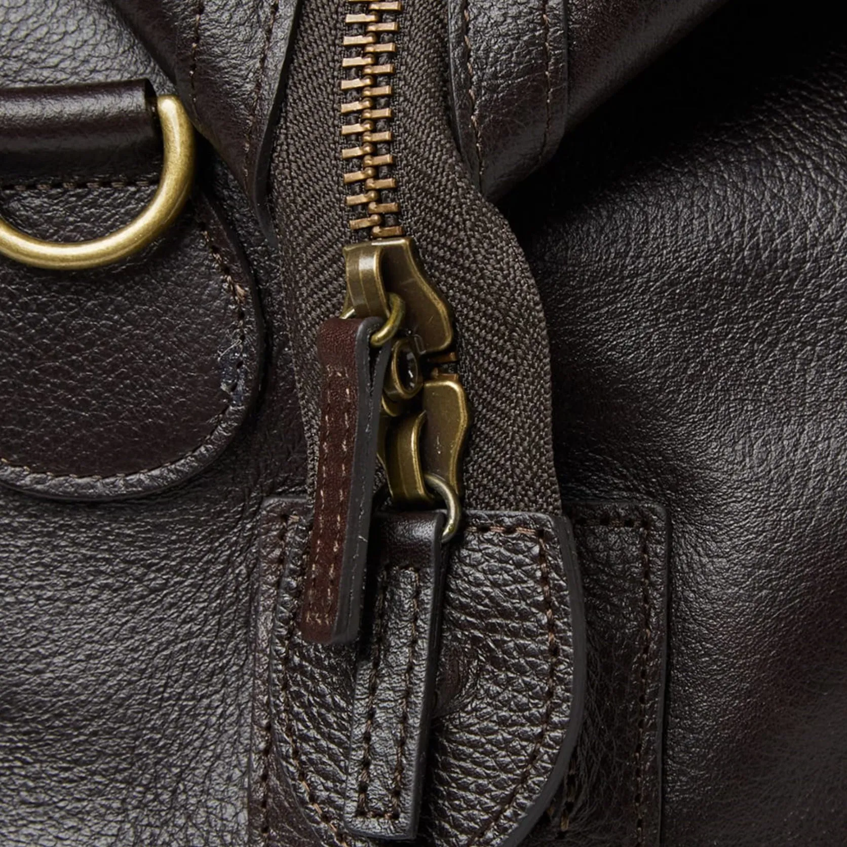 Barbour Travel Bag Explorer Weekend Bag Medium £249 - Dark Brown Leather - UBA0008BR91