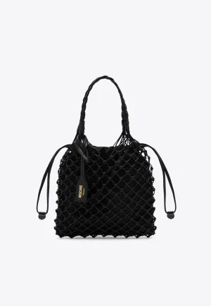 Basket Net Leather Shoulder Bag