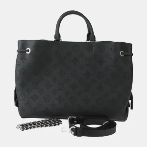 Black Calf leather Monogram Mahina Bella Tote Bag
