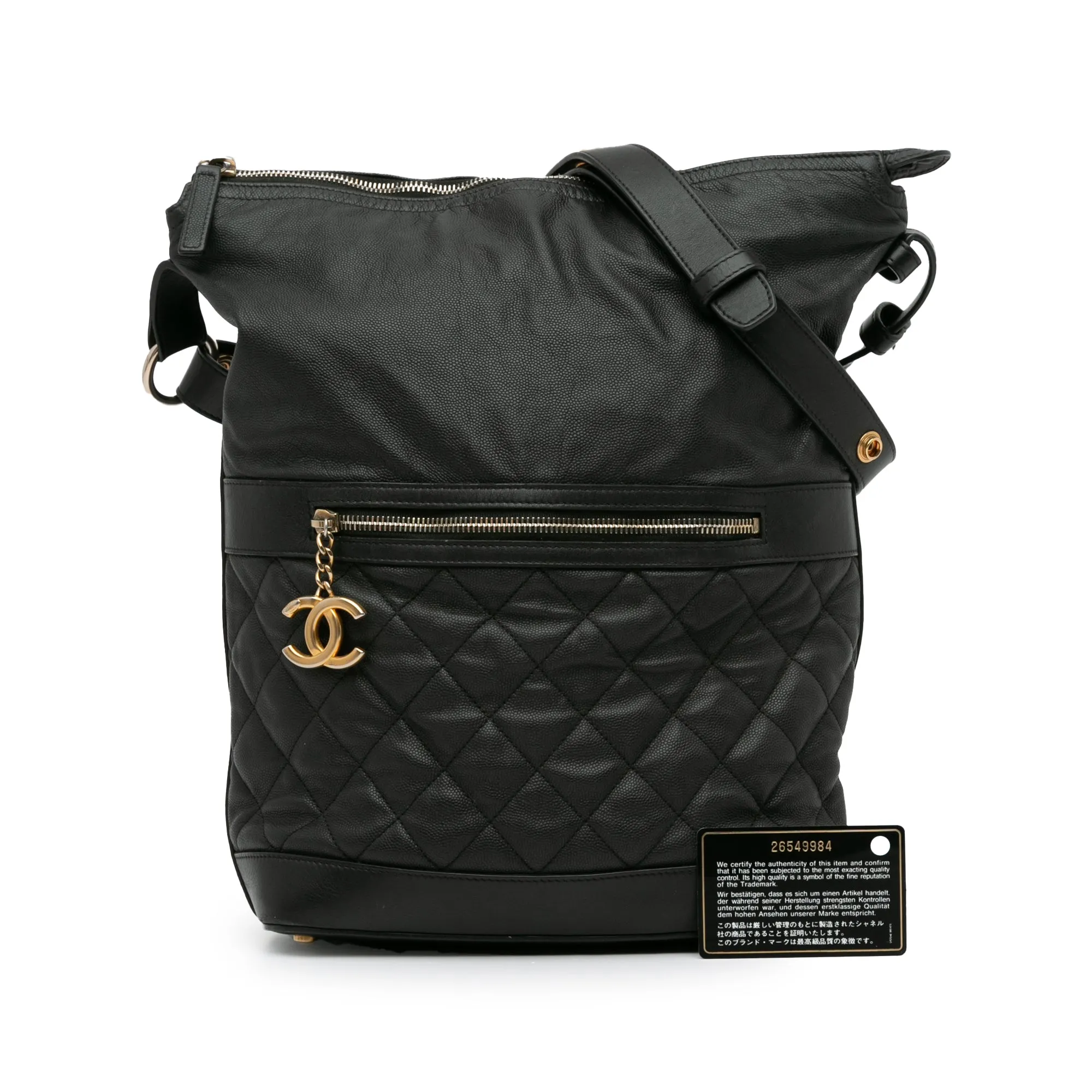 Black Chanel Caviar Casual Style Hobo