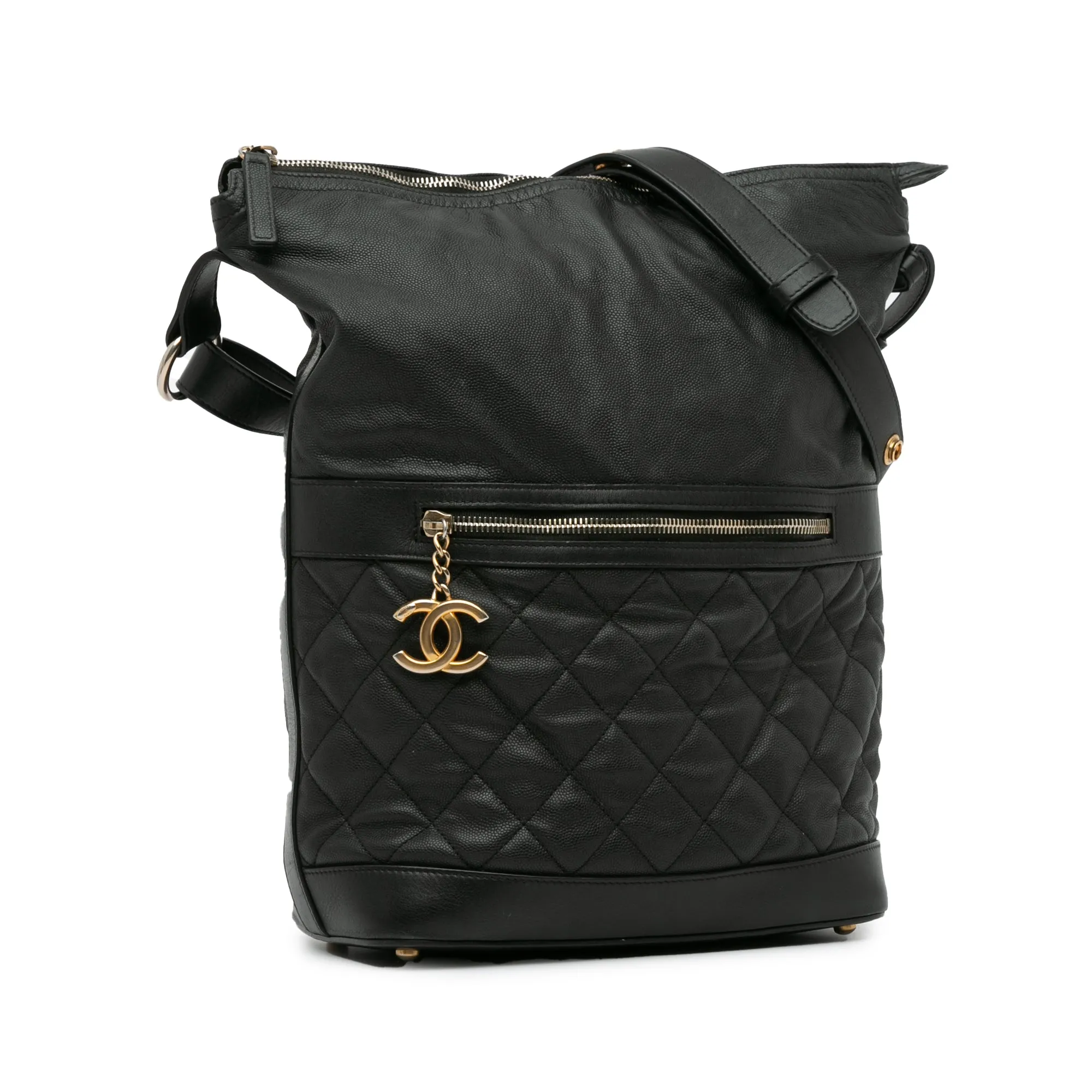 Black Chanel Caviar Casual Style Hobo