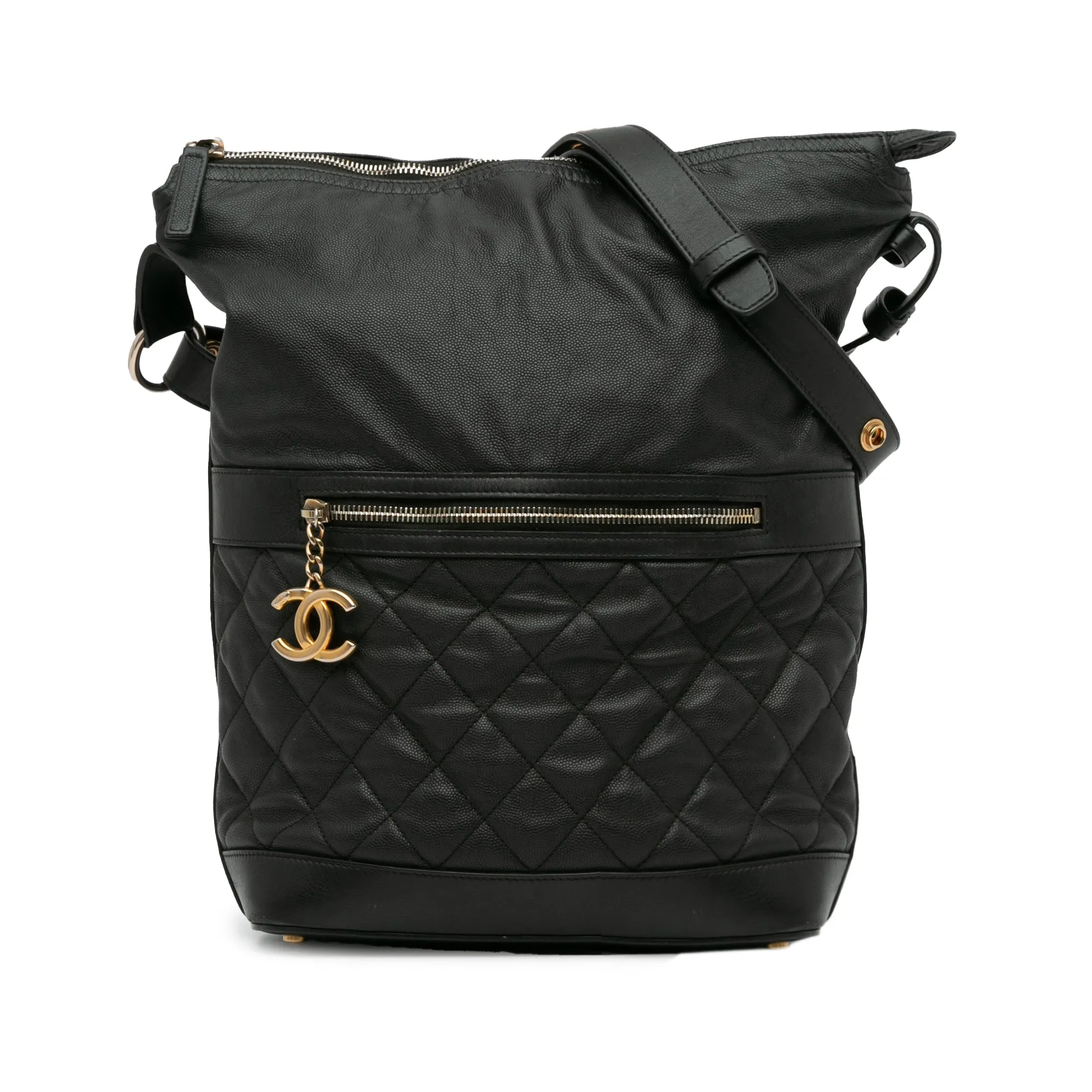 Black Chanel Caviar Casual Style Hobo