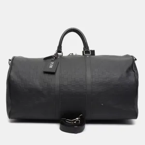Black Damier Infini Bandouli&egrave;re Keepall 55 Duffel Bag