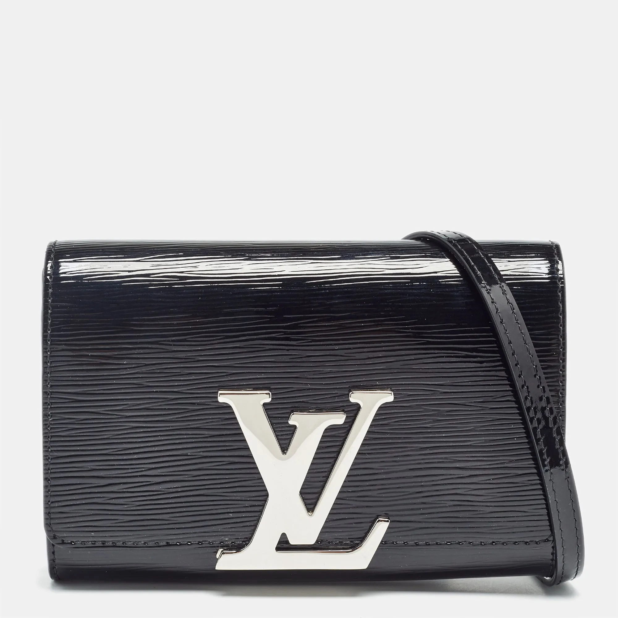 Black Electric Epi Leather Louise PM Bag