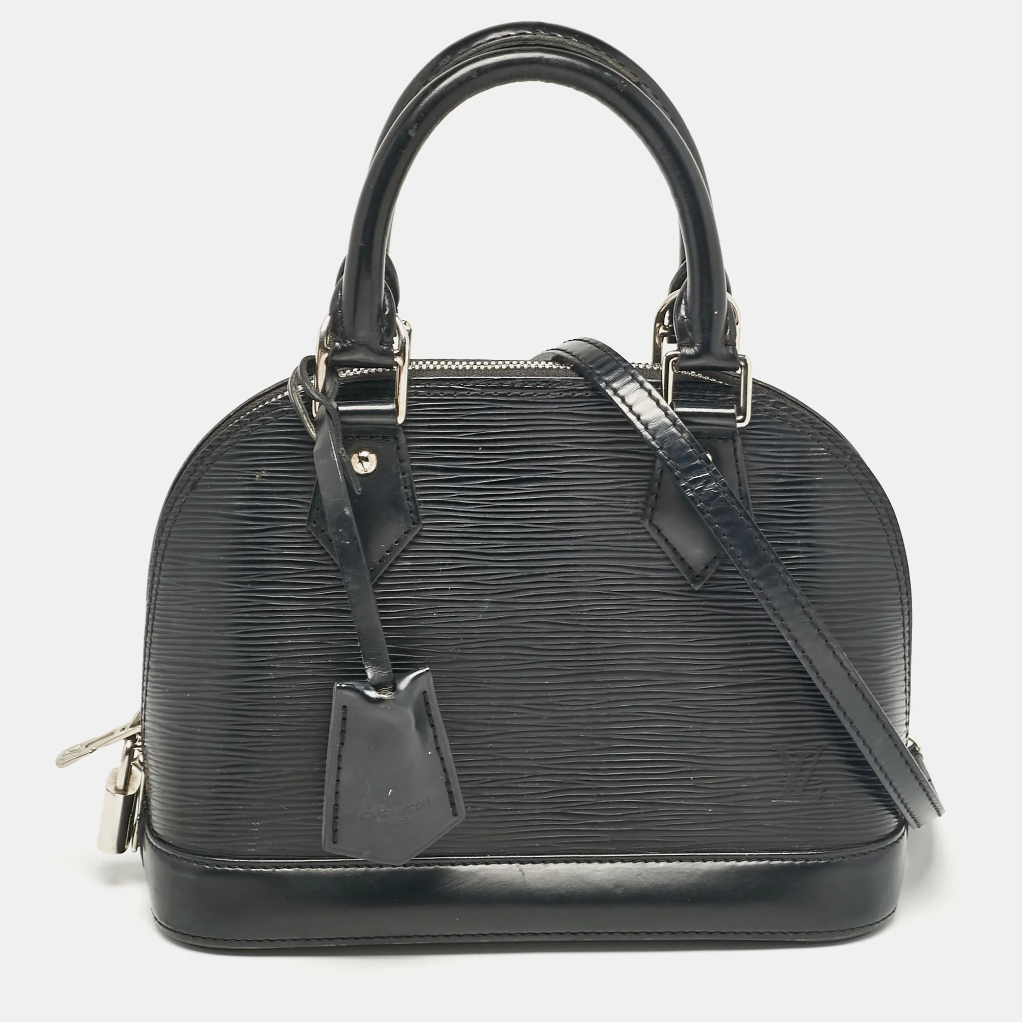 Black Epi Leather Alma BB Bag
