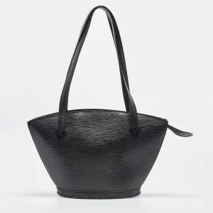 Black Epi Leather Saint Jacques PM Bag