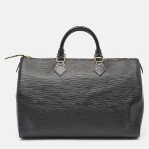Black Epi Leather Speedy 35 Bag