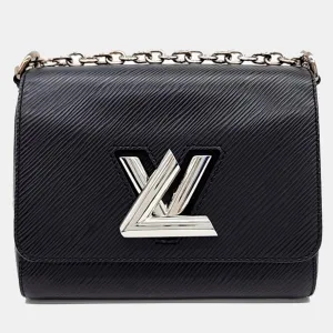 Black Epi Leather Twist PM Shoulder Bag
