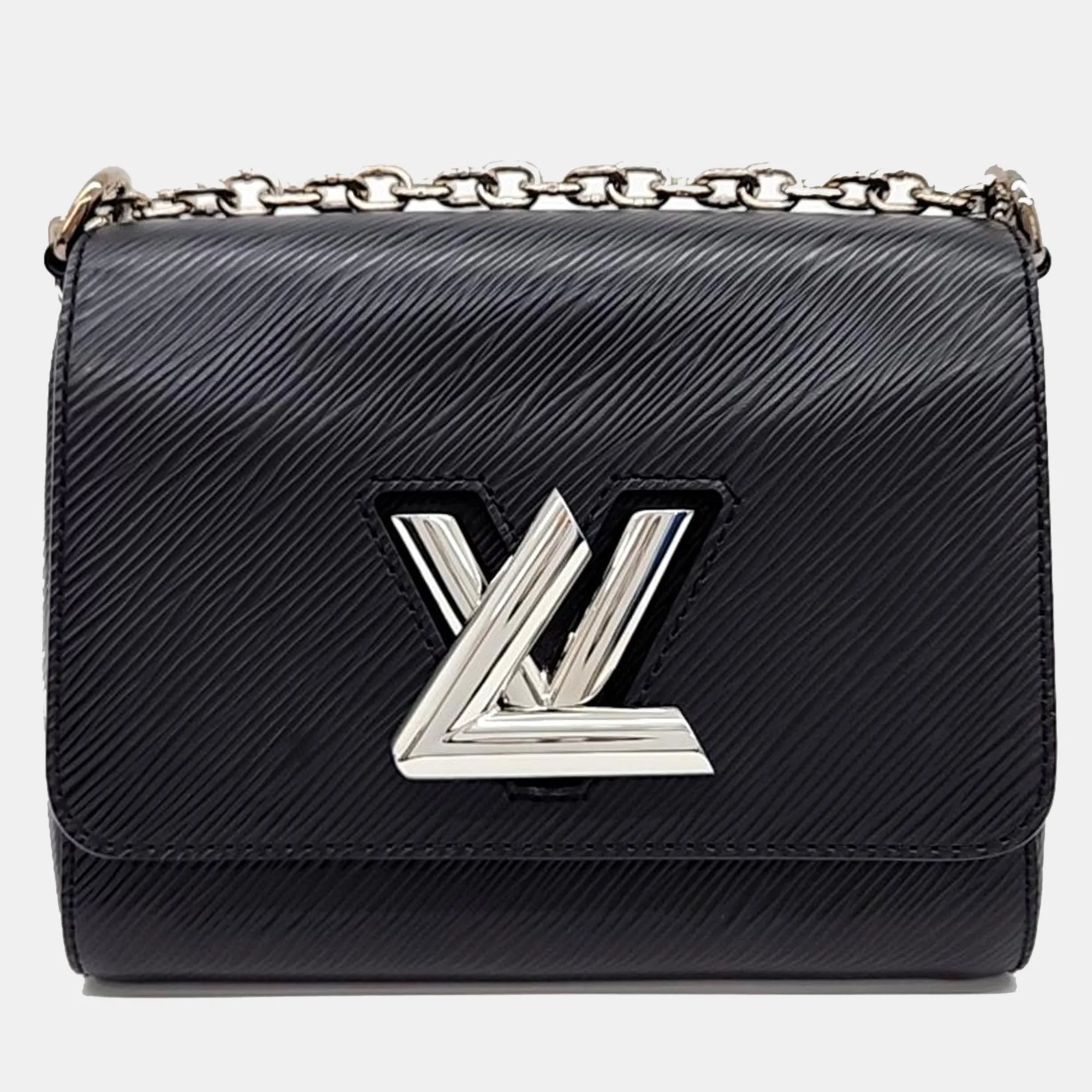 Black Epi Leather Twist PM Shoulder Bag